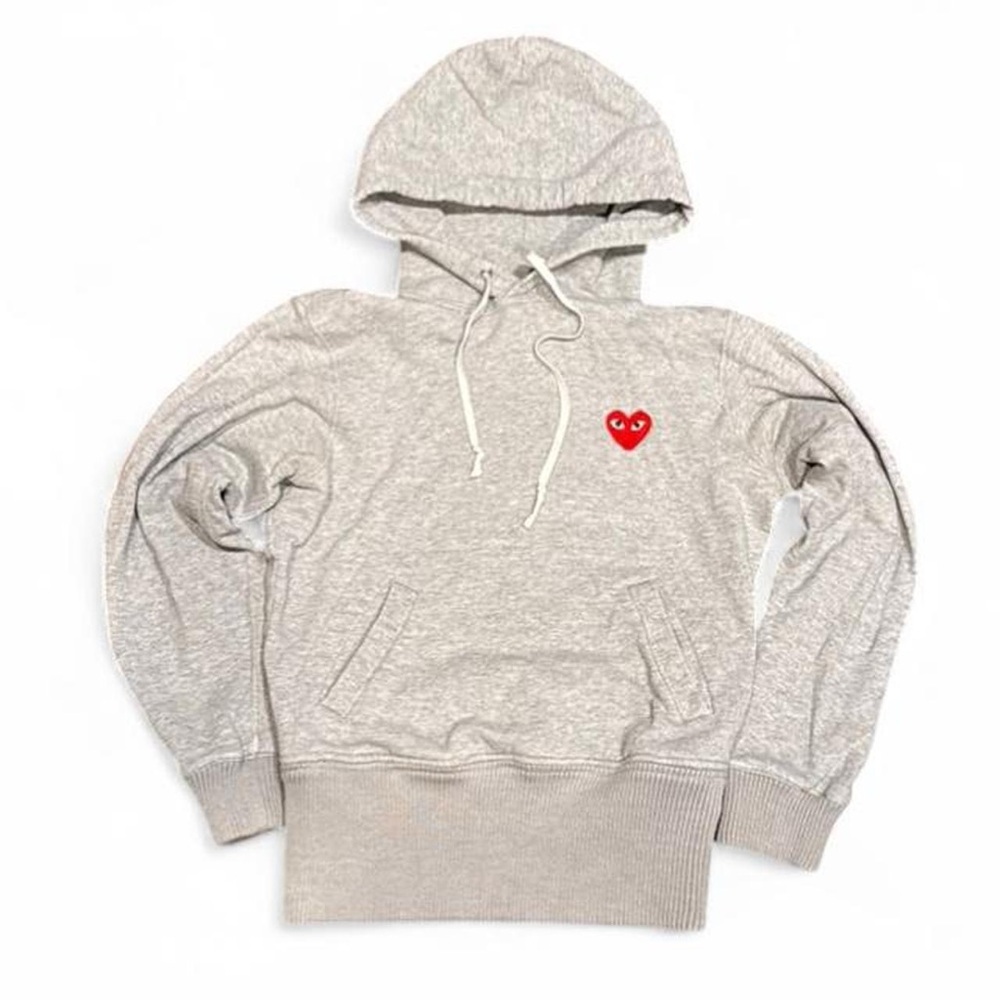 Comme Des Garcons Play Grey Slim Fit Hoodie